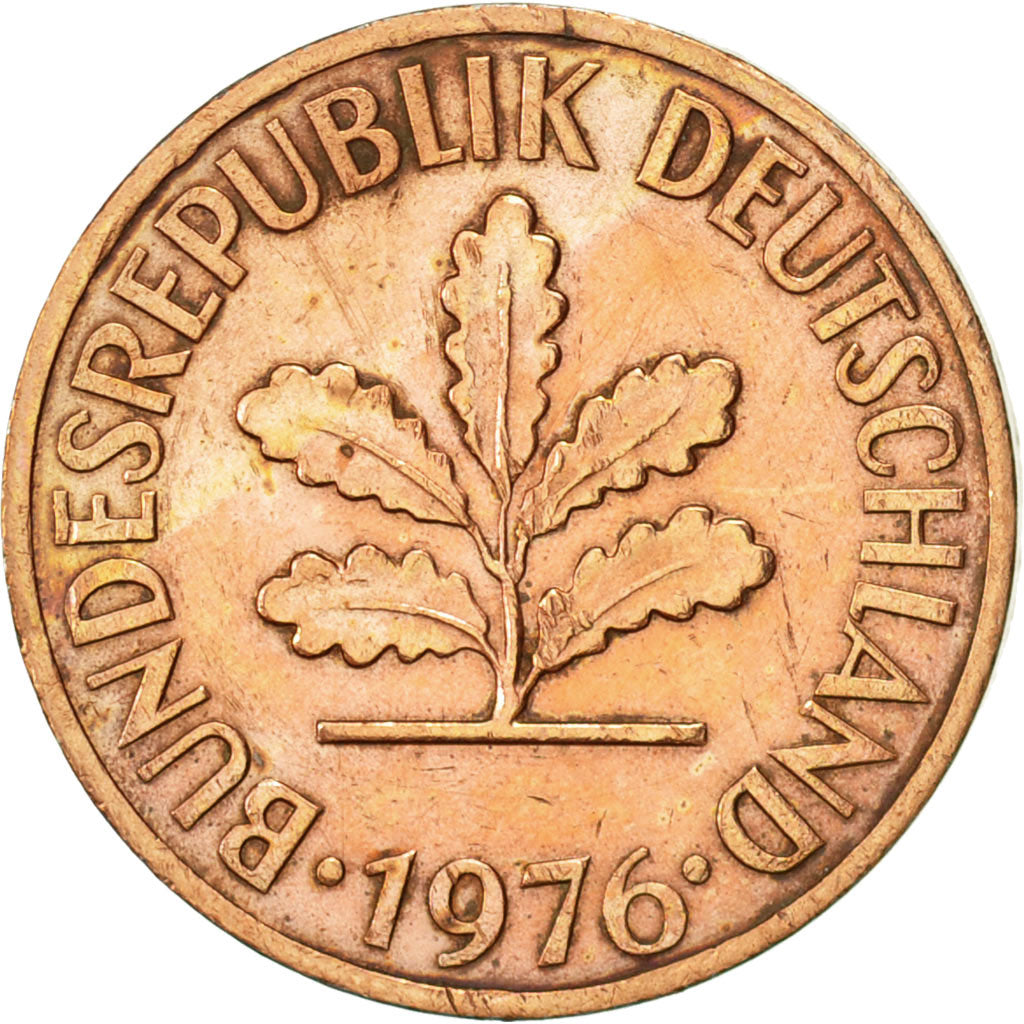 Monnaie, République fédérale allemande, 2 Pfennig, 1976, Hambourg, SUP
