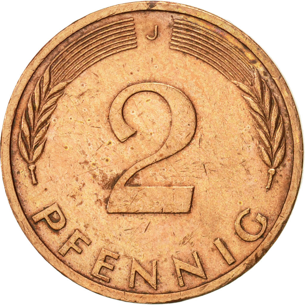 Monnaie, République fédérale allemande, 2 Pfennig, 1976, Hambourg, SUP