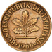 Moneta, Niemcy - RFN, 2 Pfennig, 1966, Munich, AU(50-53), Bronze, KM:106