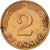 Moneda, ALEMANIA - REPÚBLICA FEDERAL, 2 Pfennig, 1964, Karlsruhe, MBC+, Bronce