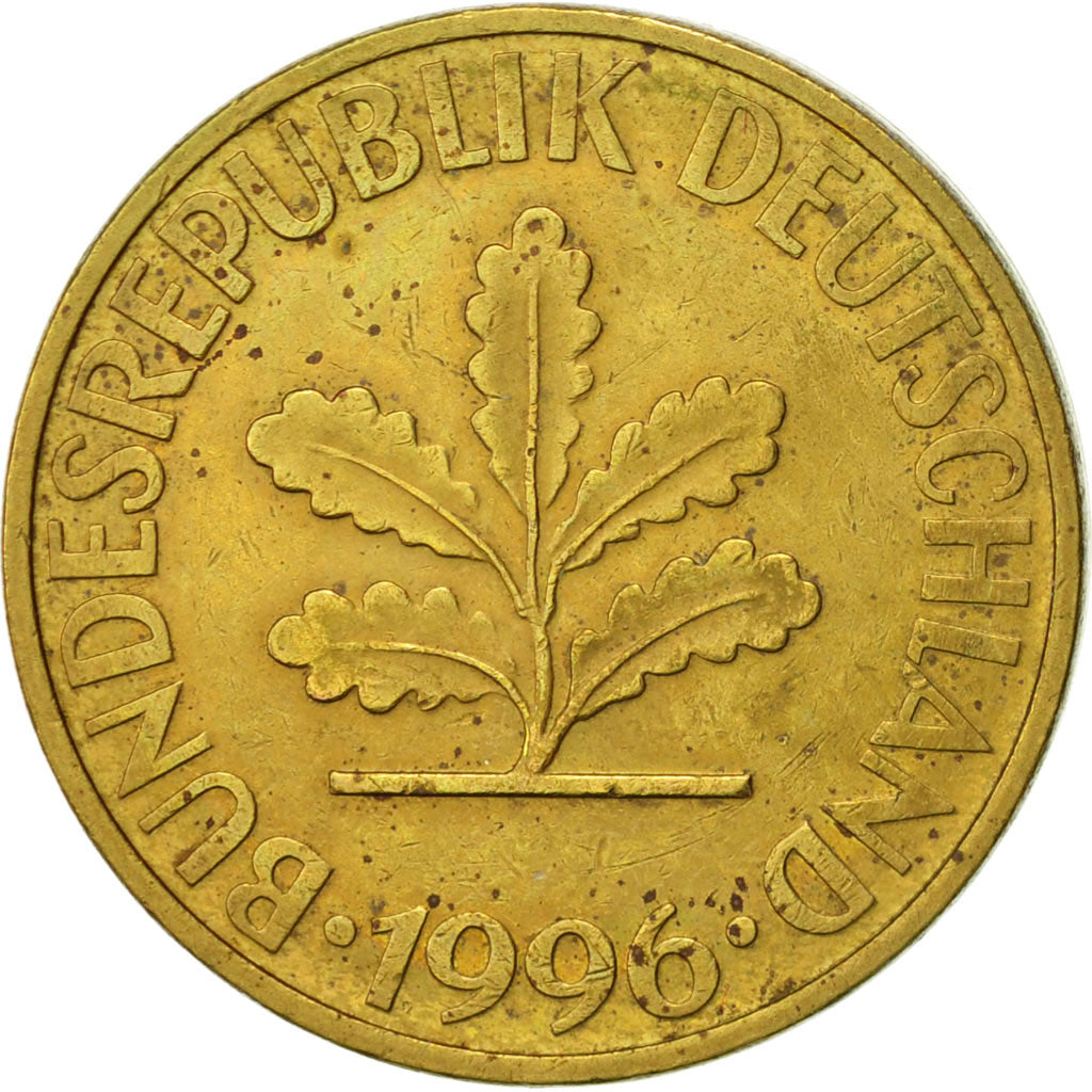 Moneta, GERMANIA - REPUBBLICA FEDERALE, 10 Pfennig, 1996, Berlin, SPL-, Acciaio