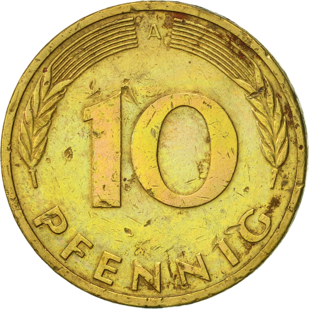 Münze, Bundesrepublik Deutschland, 10 Pfennig, 1993, Berlin, VZ, Brass Clad