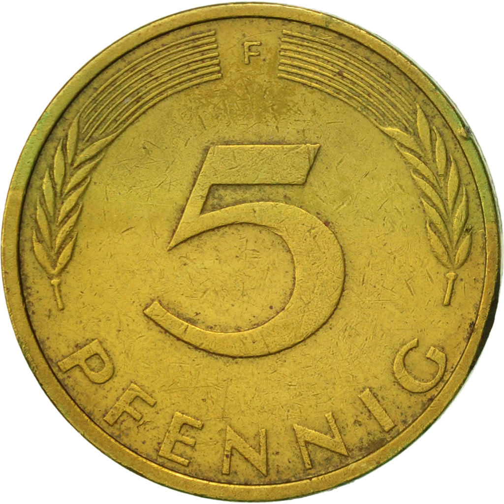 Monnaie, République fédérale allemande, 5 Pfennig, 1973, Stuttgart, SUP