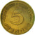 Moneda, ALEMANIA - REPÚBLICA FEDERAL, 5 Pfennig, 1977, Karlsruhe, MBC+, Latón