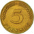 Moneda, ALEMANIA - REPÚBLICA FEDERAL, 5 Pfennig, 1970, Karlsruhe, MBC+, Latón