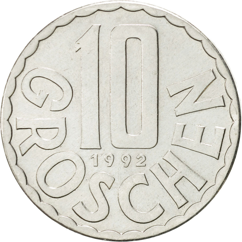 Monnaie, Autriche, 10 Groschen, 1992, Vienna, SUP, Aluminium, KM:2878