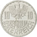 Coin, Austria, 10 Groschen, 1993, Vienna, AU(55-58), Aluminum, KM:2878