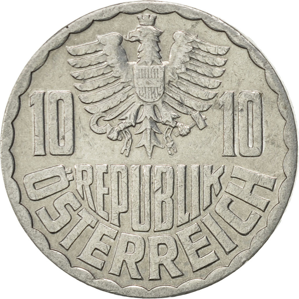 Coin, Austria, 10 Groschen, 1976, Vienna, AU(55-58), Aluminum, KM:2878