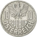 Münze, Österreich, 10 Groschen, 1963, Vienna, VZ, Aluminium, KM:2878