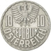 Moneda, Austria, 10 Groschen, 1963, Vienna, EBC, Aluminio, KM:2878