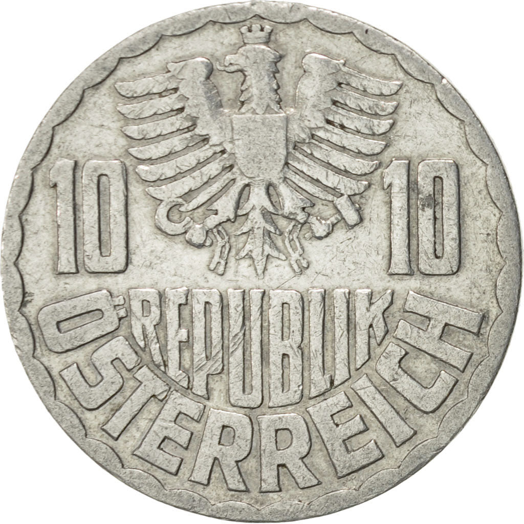 Coin, Austria, 10 Groschen, 1953, Vienna, AU(55-58), Aluminum, KM:2878