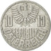 Coin, Austria, 10 Groschen, 1953, Vienna, AU(55-58), Aluminum, KM:2878