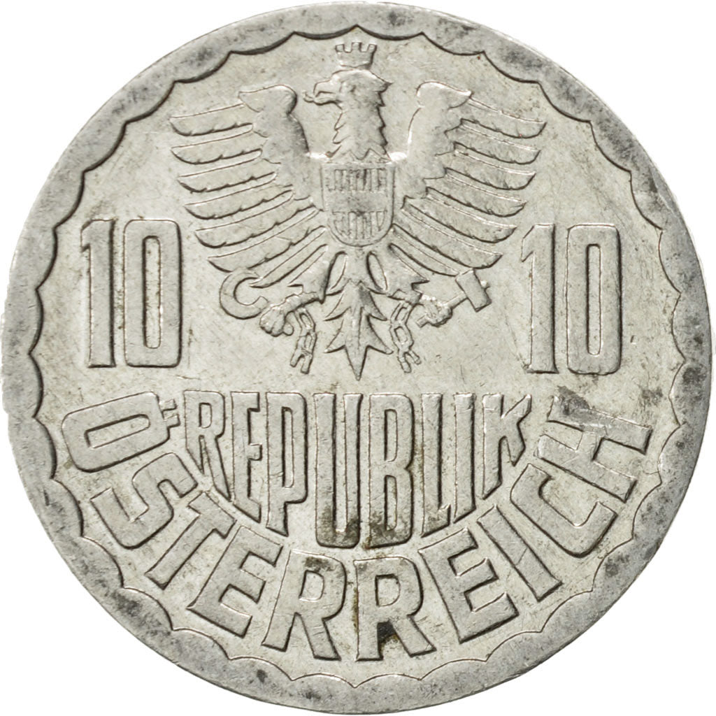 Coin, Austria, 10 Groschen, 1983, Vienna, AU(55-58), Aluminum, KM:2878