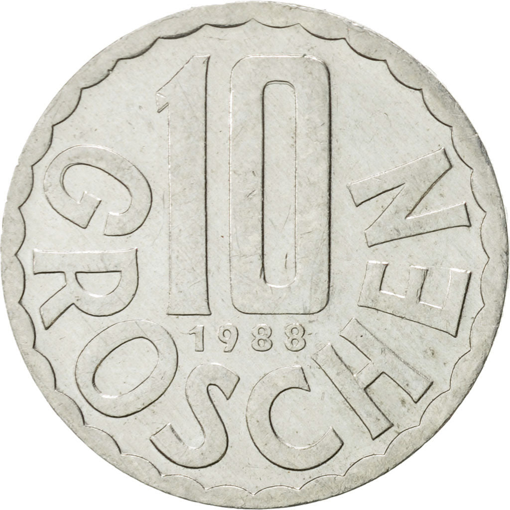 Monnaie, Autriche, 10 Groschen, 1988, Vienna, SUP, Aluminium, KM:2878