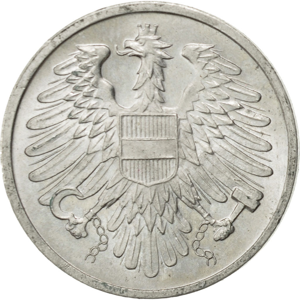 Coin, Austria, 2 Groschen, 1968, AU(55-58), Aluminum, KM:2876
