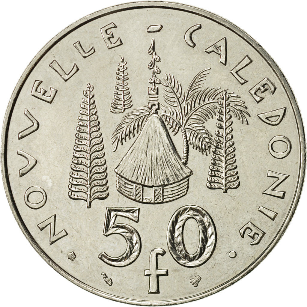 Coin, New Caledonia, 50 Francs, 1997, Paris, AU(55-58), Nickel, KM:13