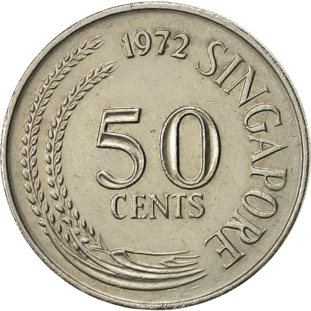 Munten, Singapur, 50 Cents, 1972, Singapore Mint, PR, Copper-nickel, KM:5