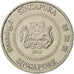 Coin, Singapore, 50 Cents, 1990, British Royal Mint, AU(55-58), Copper-nickel
