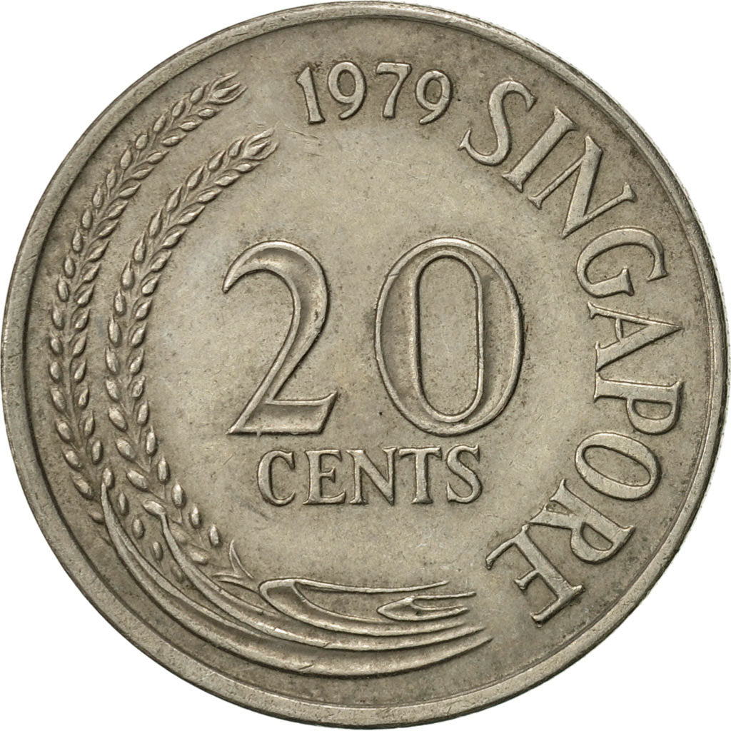 Monnaie, Singapour, 20 Cents, 1979, Singapore Mint, TTB+, Copper-nickel, KM:4