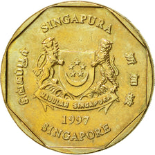 Singapore, Dollar, 1997, Singapore Mint, AU(55-58), Aluminum-Bronze, KM:103