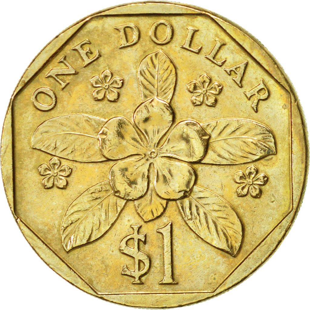 Singapore, Dollar, 1997, Singapore Mint, AU(55-58), Aluminum-Bronze, KM:103