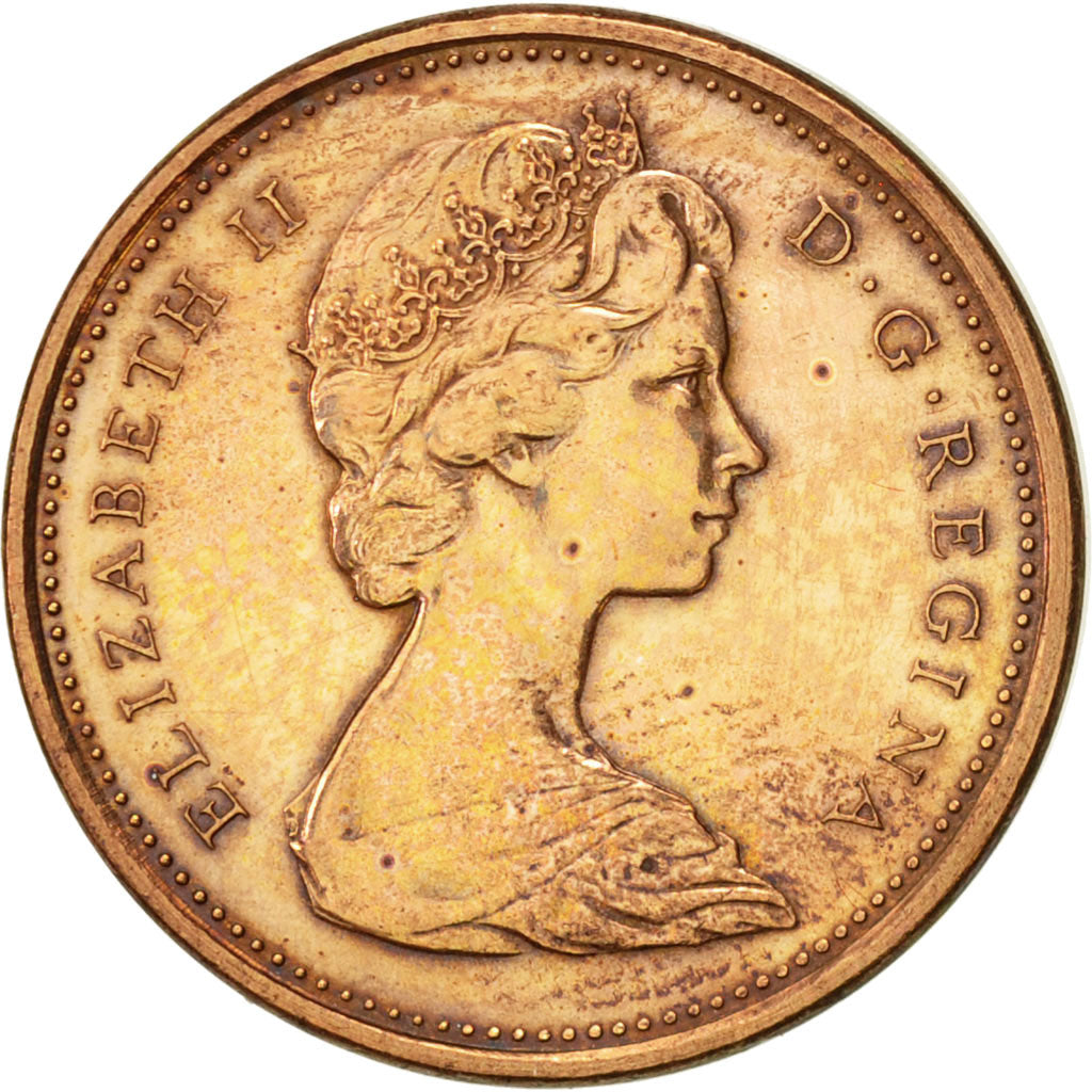 Coin, Canada, Elizabeth II, Cent, 1965, Royal Canadian Mint, Ottawa, AU(50-53)