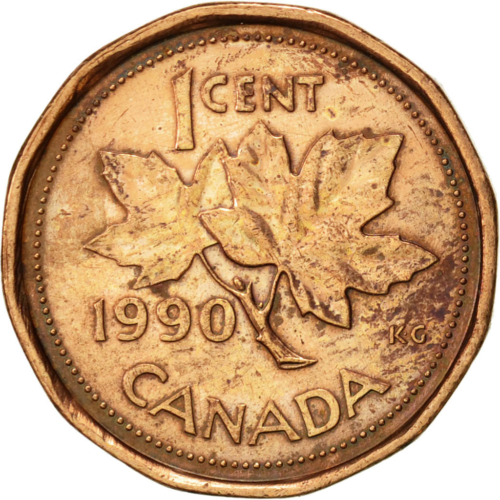 Coin, Canada, Elizabeth II, Cent, 1990, Royal Canadian Mint, Ottawa, AU(50-53)