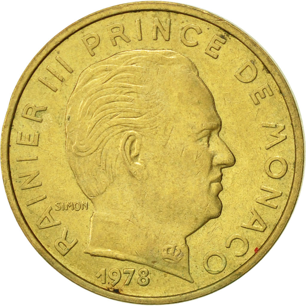 Coin, Monaco, Rainier III, 10 Centimes, 1978, AU(55-58), Aluminum-Bronze