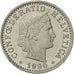 Switzerland, 20 Rappen, 1990, Bern, AU(55-58), Copper-nickel, KM:29a