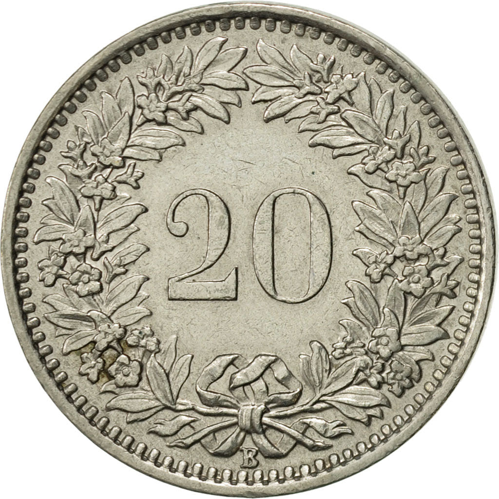 Moneta, Svizzera, 20 Rappen, 1959, Bern, SPL-, Rame-nichel, KM:29a