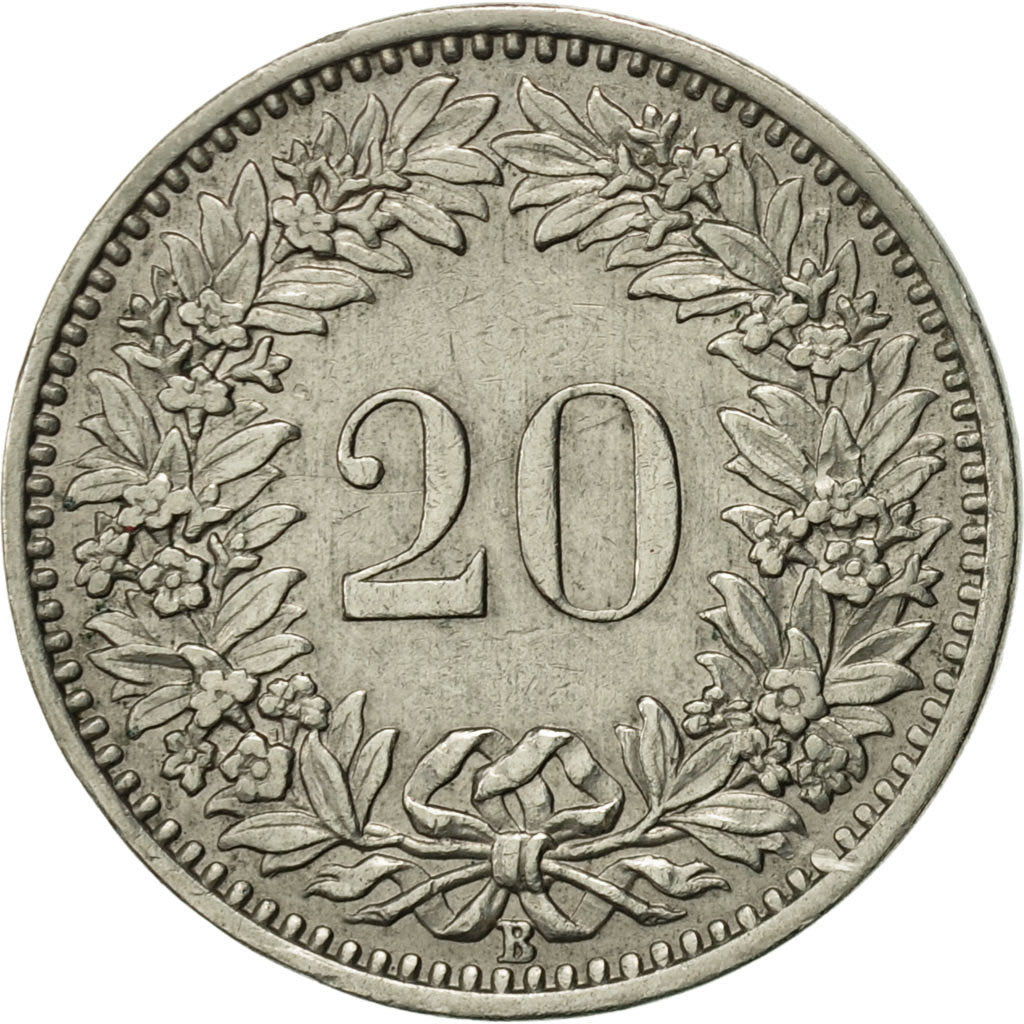 Moneta, Svizzera, 20 Rappen, 1947, Bern, SPL-, Rame-nichel, KM:29a