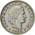 Coin, Switzerland, 20 Rappen, 1934, Bern, AU(55-58), Nickel, KM:29