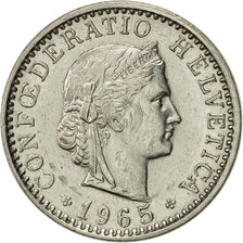 Coin, Switzerland, 20 Rappen, 1965, Bern, AU(55-58), Copper-nickel, KM:29a