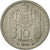Coin, Monaco, Louis II, 10 Francs, 1946, Poissy, AU(55-58), Copper-nickel