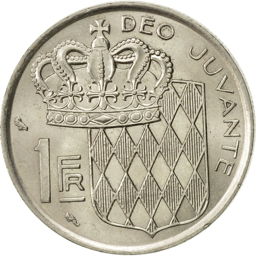 Coin, Monaco, Rainier III, Franc, 1974, AU(55-58), Nickel, KM:140, Gadoury:MC