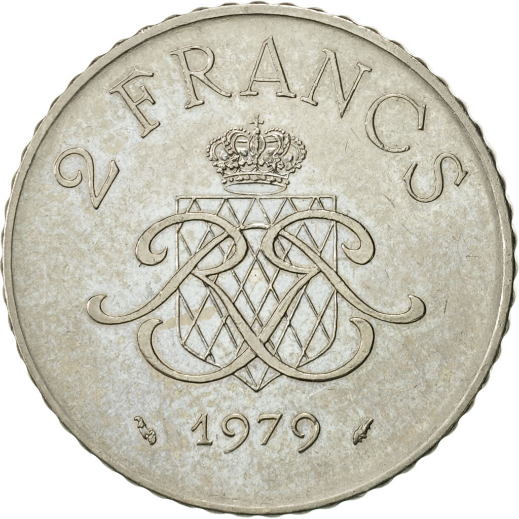 Coin, Monaco, Rainier III, 2 Francs, 1979, AU(55-58), Nickel, KM:157