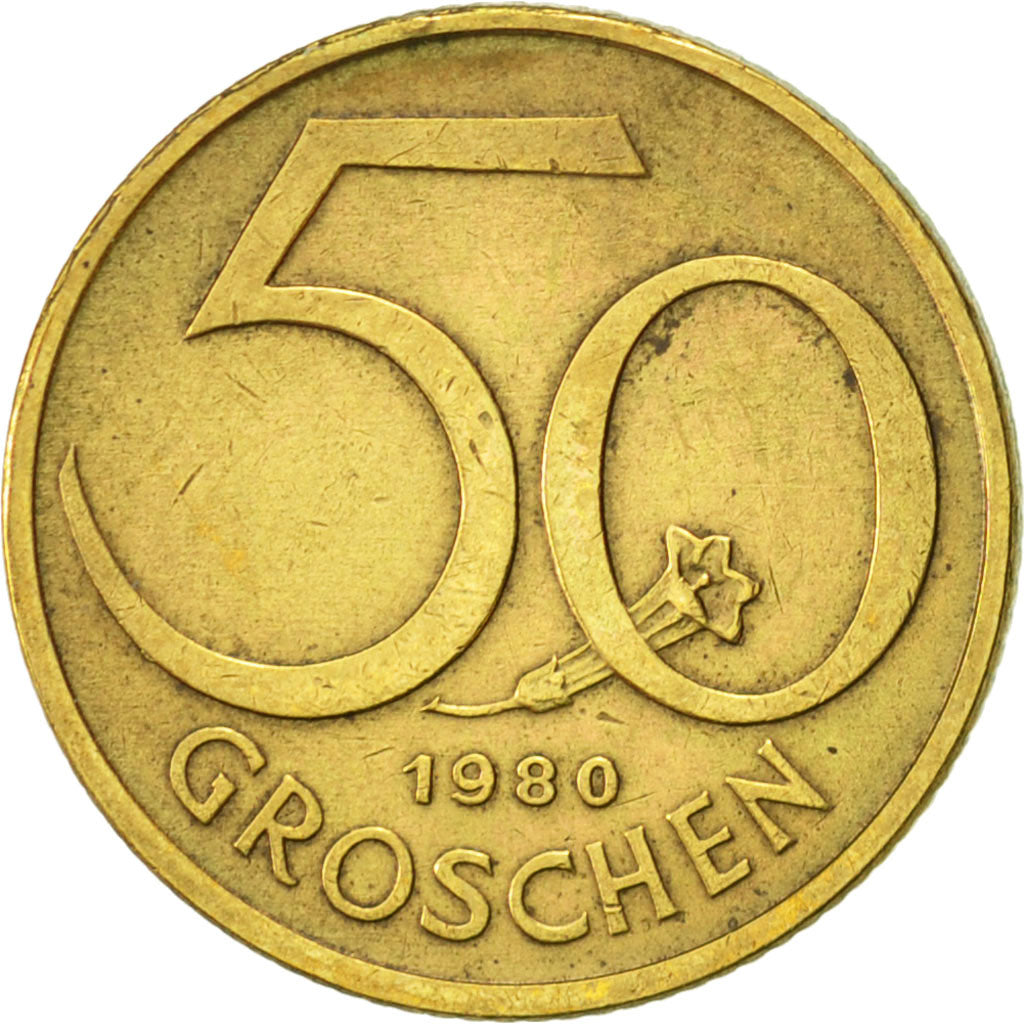 Monnaie, Autriche, 50 Groschen, 1980, TTB+, Aluminum-Bronze, KM:2885