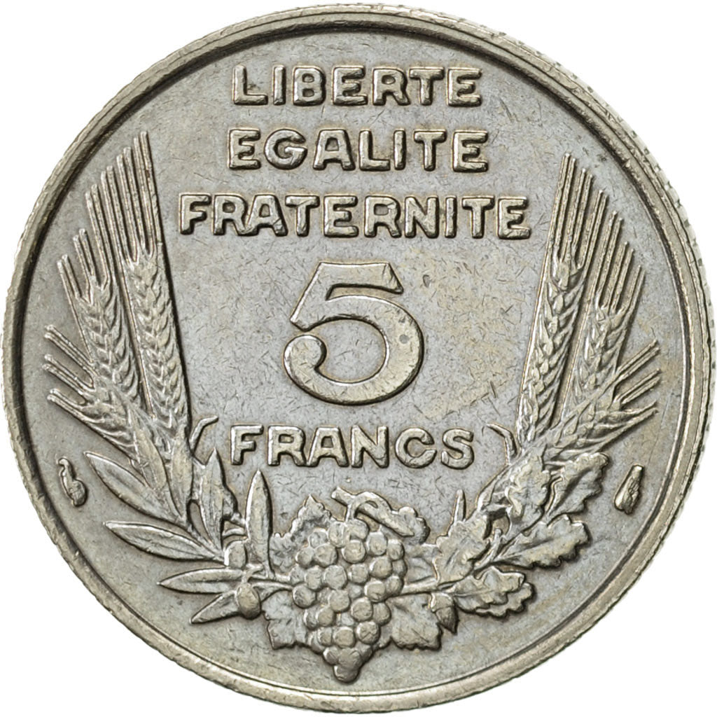 Coin, France, Bazor, 5 Francs, 1933, Paris, VF(30-35), Nickel, KM:887
