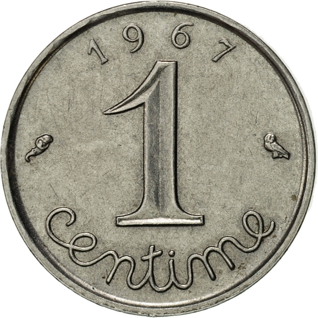 Coin, France, Épi, Centime, 1967, Paris, AU(55-58), Stainless Steel, KM:928