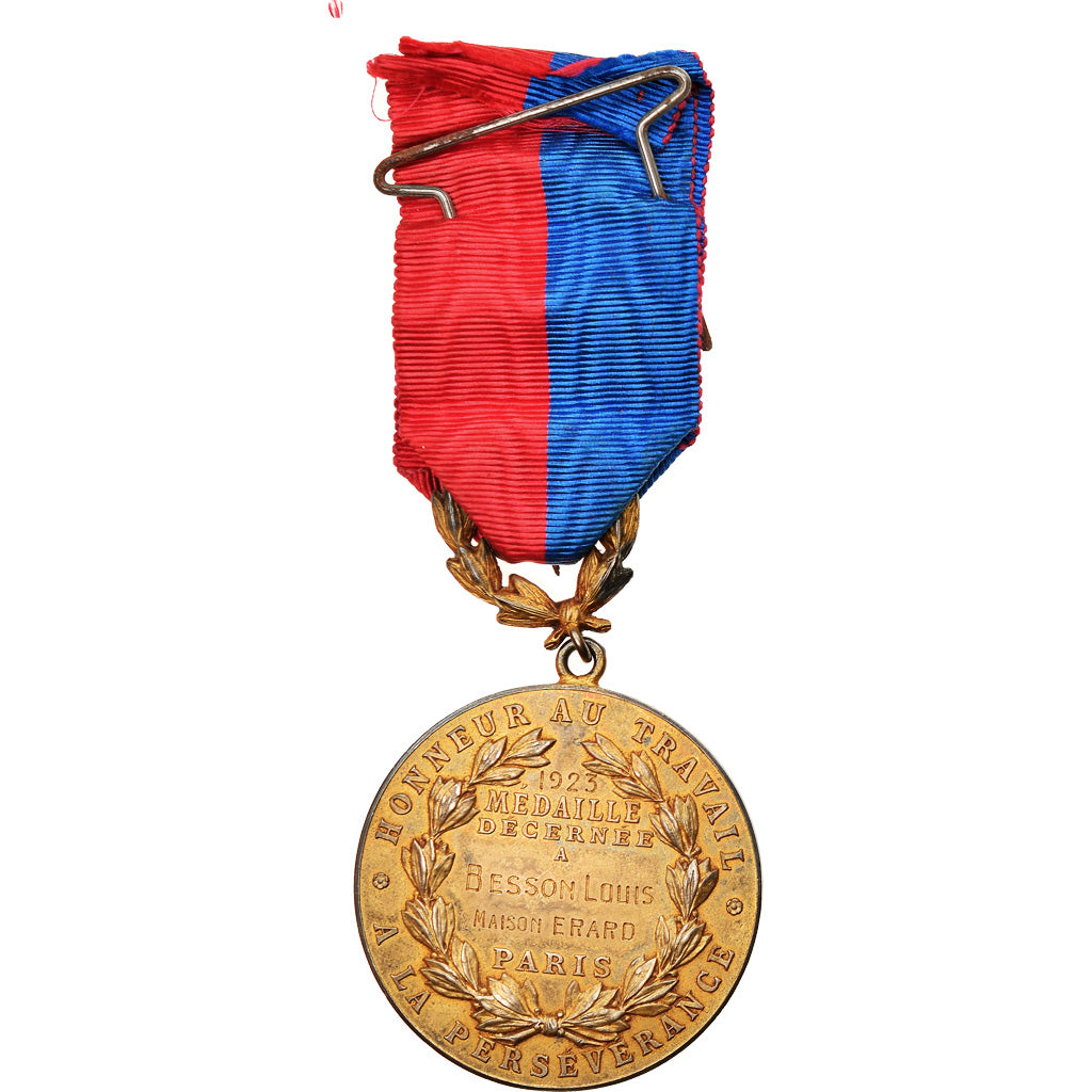 Francia, Prix Jules Faivre, Ouvriers-Facteurs de Pianos de Paris, medalla, 1923