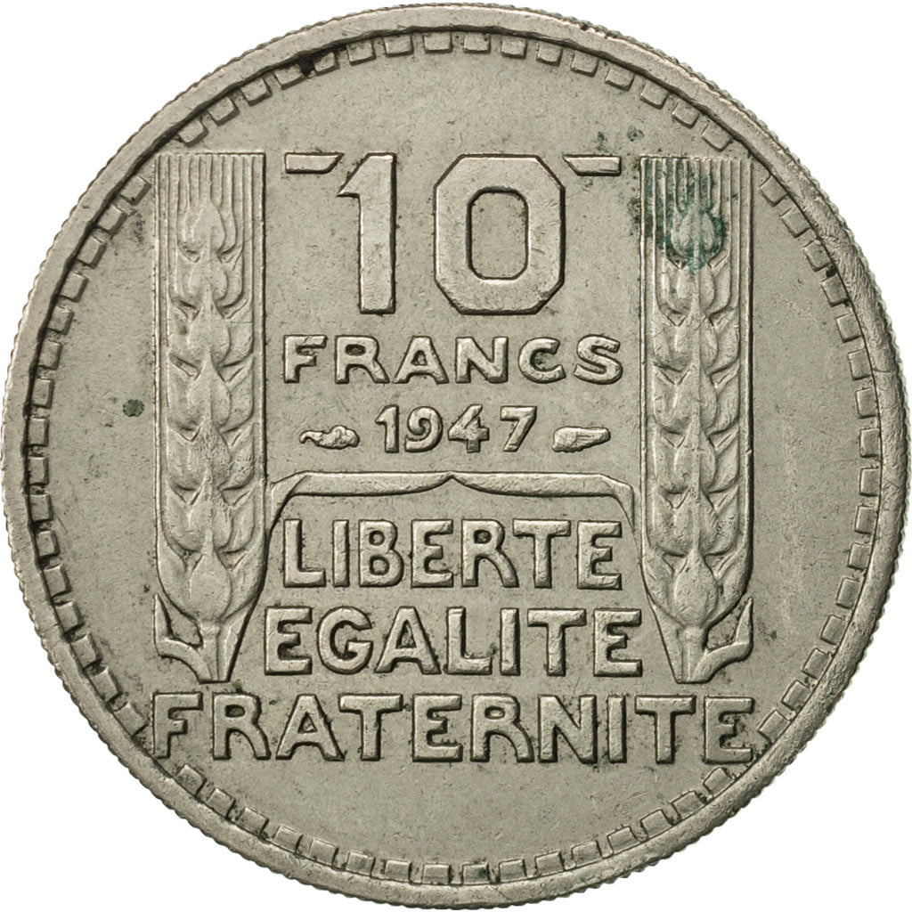 Moneda, Francia, Turin, 10 Francs, 1947, Paris, MBC, Cobre - níquel, KM:909.1