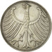 Coin, GERMANY - FEDERAL REPUBLIC, 5 Mark, 1951, Hambourg, EF(40-45), Silver