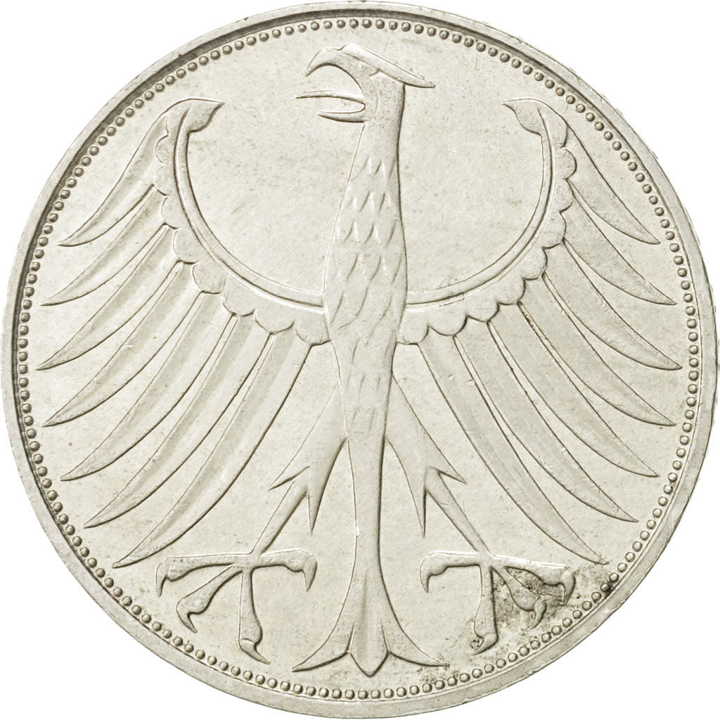 Coin, GERMANY - FEDERAL REPUBLIC, 5 Mark, 1973, Hambourg, AU(55-58), Silver