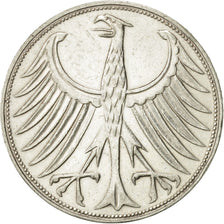 Münze, Bundesrepublik Deutschland, 5 Mark, 1969, Karlsruhe, VZ, Silber