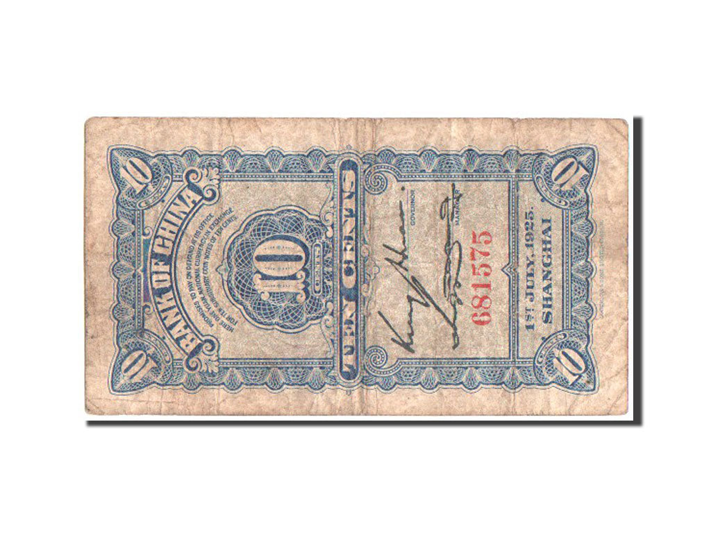 Chine, Bank of China, 10 Cents 1925, 1.7.1925, Pick 63