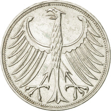 Coin, GERMANY - FEDERAL REPUBLIC, 5 Mark, 1951, Stuttgart, AU(50-53), Silver