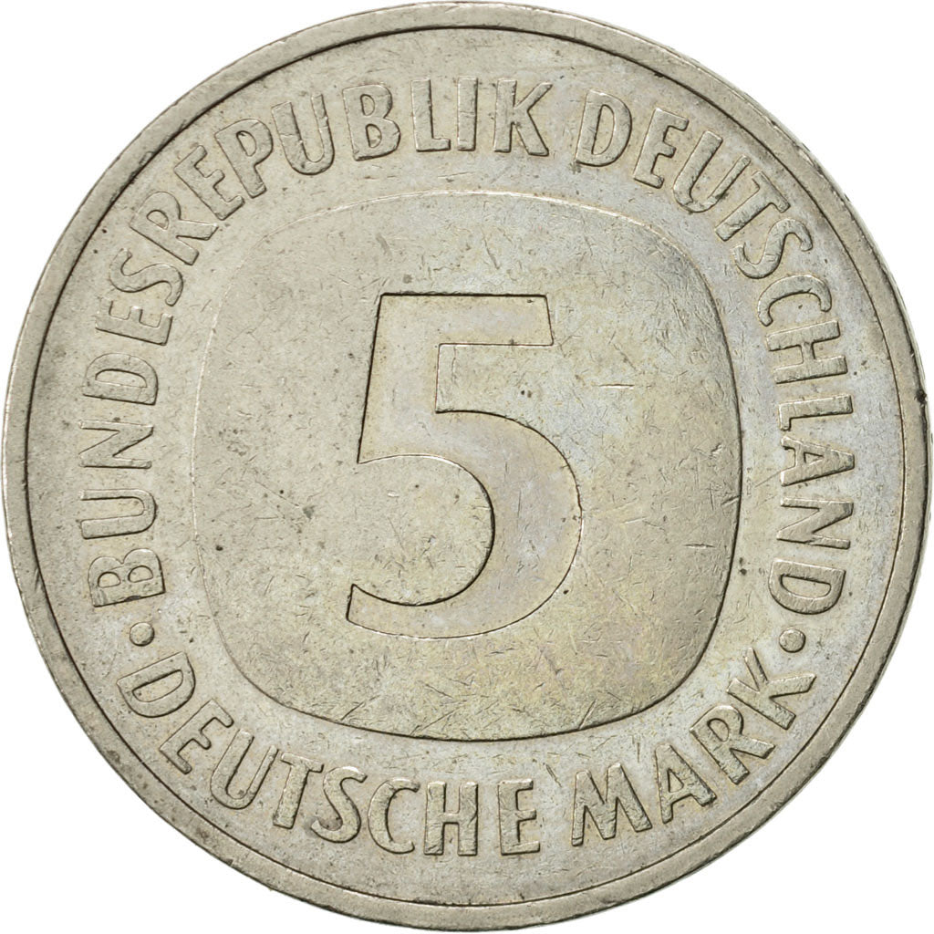 Coin, GERMANY - FEDERAL REPUBLIC, 5 Mark, 1989, Munich, AU(50-53), Copper-Nickel