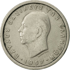 Moneta, Grecia, Paul I, 2 Drachmai, 1957, BB+, Rame-nichel, KM:82