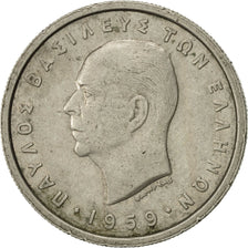 Greece, Paul I, 2 Drachmai, 1959, AU(50-53), Copper-nickel, KM:82