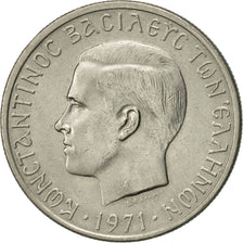 Coin, Greece, Constantine II, 2 Drachmai, 1971, AU(55-58), Copper-nickel, KM:99